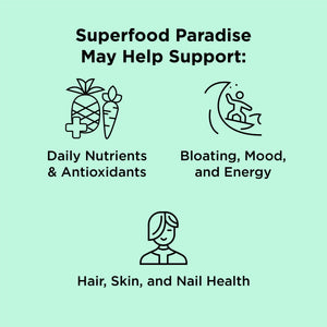 nbpure Earthy Andy Superfood Paradise, Mango Pineapple, 30 Servings nbpureBuy Supplements Australia