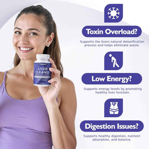Happee Liver Cleanse Detox & Repair Supplement with Milk Thistle Extract - Flush Toxins & Renew Health - Vegan, Made in USA, 60 Capsules