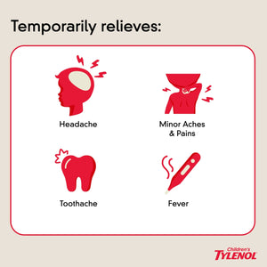 Children's Tylenol Liquid Pain Relief & Fever Medicine, Oral Suspension, Dye-Free, Acetaminophen, No Aspirin, No Ibuprofen, No High Fructose Corn Syrup; Cherry Flavor, 8 fl. oz.; Pack of 1 TylenolBuy Supplements Australia