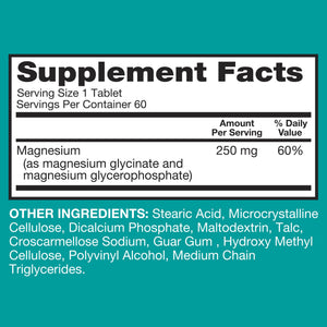 Qunol Magnesium Glycinate Complex, Gentle on Stomach, 250mg One Pill Dose, Superior-Absorption Magnesium, Nerve, Bone and Muscle Health Supplement, 60 Count (Pack of 1) QunolBuy Supplements Australia