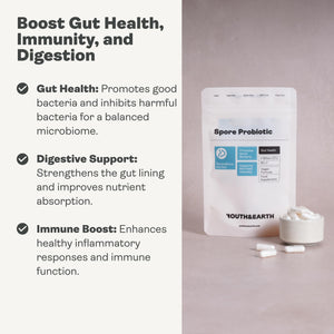 Youth & Earth Spore Probiotics 4 Billion CFU Count - Probiotics for Gut Health & Immune Support | Gut Health Supplements for Digestive Health | 60 Capsules Youth & Earth buy supplements Au