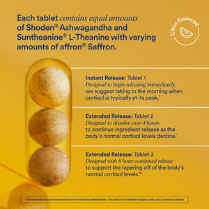 Ritual Stress Relief Supplement - Ashwagandha, L-Theanine, & Saffron - Helps Reduce Stress, Manage Cortisol, Promotes Calm, Relaxation* - All Day Support* - Vegan - Citrus - 30 Capsules - 30 Servings Ritual buy supplements Au