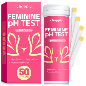 Choppie Vaginal Health pH Test Strips (50 Strips), pH Balance Test Strips for Women, Vaginal pH Test Strips