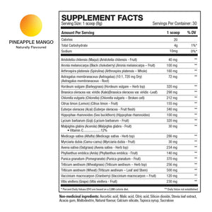 HD MUSCLE GreensHD Premium Daily Greens | Organic Superfood Blends | for Immune Support & Digestion | with Spirulina, Chlorella, & Adaptogenic Herbs | 30 Servings (Pineapple Mango) HD MUSCLEBuy Supplements Australia