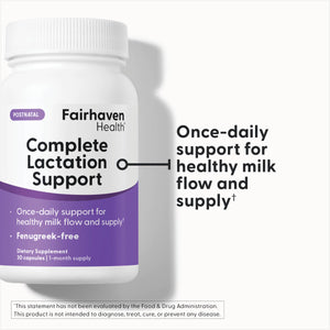 supplement productsFairhaven Health Complete Lactation Support | Support for Healthy Milk Flow | Boost Milk Supply | Improve Breastfeeding Comfort | Gluten, Dairy, Soy Free | Non-GMO | 30 Capsules - JerryCherryUSA