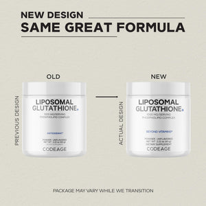 Codeage Liposomal Glutathione Powder - 1,000 mg Vegan Reduced L-Glutathione per Serving, Liposomal Delivery - 2-Month Supply - Unflavored - Phospholipid - Non-GMO Gluten-Free - 2.22 Oz CodeageBuy Supplements Australia
