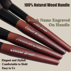Makeup Brushes 16 Pcs Makeup Brush Set Professional, Wood Handle Travel Make Up Brushes Set with Case, Premium Cruelty-Free Synthetic Fiber Hair Makeup Brush Kit with Holder ZylsniceBuy Supplements Australia