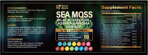 Sea Moss Capsules with Ashwagandha, Turmeric, Bladderwrack, Vitamins C & D for Natural Energy, Sleep Support & Hair Growth, 1200mg Herbal Blend, for Man & Women, Third-Party Tested,16-in-1 Supplement SoundHealthBuy Supplements Australia