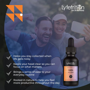 Lyfetrition GABA with L-Theanine, Ginkgo Biloba (Salisburia biloba) Extract, Organic Peruvian MACA Root (Lepidium meyenii) Extract, 118 ml, 4 FL Oz Liquid, 220 Servings, Made in USA, Quick Absorption Lyfetrition buy supplements Au