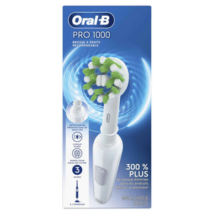 Oral-B Pro 1000 Rechargeable Electric Toothbrush, White