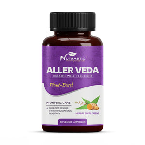 Nutrastic Aller Veda Respiratory Wellness Supplement with Pure Tulsi, Amla, Turmeric, and Neem | Natural Support for Healthy Breathing | 60 Caps NutrasticBuy Supplements Australia