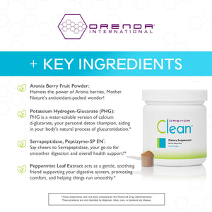 Orenda Clean - Peptizyme-SP EN, Aronia Berry, Aloe Vera and More for Digestive Support - Nutrient-Rich Supplement for Wellness - 80g, 16 Servings Orenda International buy supplements Au