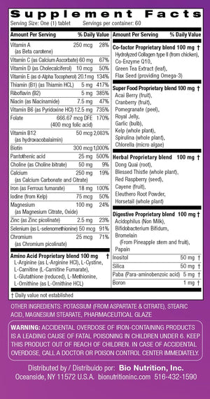Bio Nutrition Women Wellness Tabs, 60 Count Bio NutritionBuy Supplements Australia