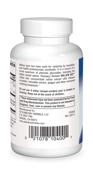 Planetary Herbals Willow Aid Tablets, 60 Count Planetary HerbalsBuy Supplements Australia