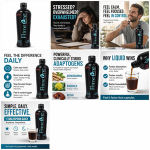 HerbFuse Ashwagandha Liquid Shots – Stress Relief Supplement for Calm Mood & Energy Support – Adaptogen Formula with Rhodiola, Reishi & Ginseng – Fast Absorption – 30 Servings – Saba Prime One HerbFuse buy supplements Au