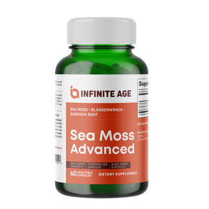 INFINITE AGE 1250mg Sea Moss Advanced Superfood Capsules, 60 Count - High-Potency, Vegan, Made in The USA - Irish Seamoss, Bladderwrack, Burdock Root - Overall Health, Immunity Support INFINITE AGEBuy Supplements Australia