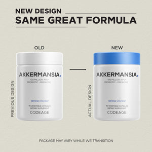 Codeage Akkermansia Muciniphila Probiotic Supplement - 3-Month Supply of Akkermansia & Chicory Inulin - Daily Synbiotic Probiotic Chicory Root - 100 Million AFUs - Gluten-Free - 90 Capsules CodeageBuy Supplements Australia