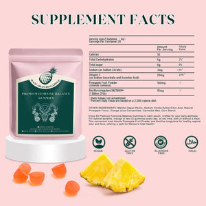 KLKIT Premium Feminine Balance Gummies, Pineapple Vaginal Probiotics for Women, pH Balance Feminine Gummies for Immune Support, Vegan & Gluten Free, 60 Count (30 Servings) KLKITBuy Supplements Australia