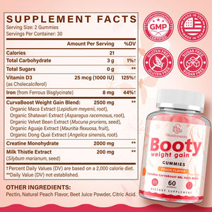 Glorithiventa Cholesterol & Booty Gummies Supplement Bundle - Plant Sterols & Stanols + CurvaBoost BBL Herb Blend & Creatine Monohydrate - Cholesterol Normal Level, Booty, Curves & Energy Glorithiventa buy supplements Au