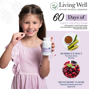 Kids Tooth & Bone Support Bundle | Chewable Calcium + D3 K2 & Liquid Vitamin D Supplement | Dentist-Developed | Strong Teeth, Enamel & Bone Health for Kids | Fluoride-Free, Non-GMO, Gluten-Free Living Well with Dr. Michelle buy supplements Au