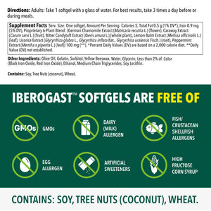 Iberogast Softgels, Herbal Relief of Stomach Upsets: Occasional Indigestion, Bloating, Gas, Nausea, Upset Stomach; 6-Herb Blend with Iberis Amara, Peppermint, Licorice, Lemon Balm; 30ct Iberogast buy supplements Au