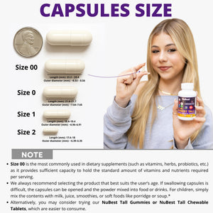 NuBest Tall 10+ Premium Bone Strength Formula, Enhanced Immunity and Overall Health for Age 10+ with Calcium, Vitamin D3, Vitamin K2, and Multivitamins | 60 Capsules | 1 Month Supply NuBestBuy Supplements Australia
