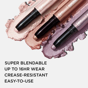 IT Cosmetics Superhero No-Tug Waterproof Eyeshadow Stick - Cream Eye Shadow with Built-In Primer - Longwear & Blendable - Suitable Eye Makeup