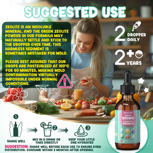 Zeolite Detox for Kids and Adults, 200mg Zeolite Liquid Drops with 1000mcg Vitamin B12, Organic Chlorella, 10 billion CFU & Prebiotics for Gut Support & Speech, Immune, Bone, Energy*, Strawberry, 60ML molorik pure buy supplements Au