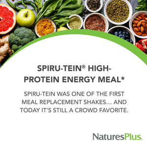 NaturesPlus SPIRU-TEIN, Chocolate - 1.05 lb - Plant-Based Protein Shake - Non-GMO, Vegetarian, Gluten Free - 17 Total Servings NaturesPlusBuy Supplements Australia