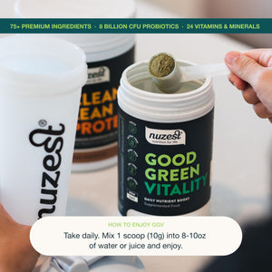 Nuzest Greens Powder Good Green Vitality – Vitamins, Minerals & Superfoods – Vegan Multivitamin Supplement (300g) Nuzest buy supplements Au