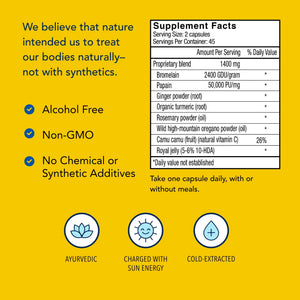 NORTH AMERICAN HERB & SPICE Inflam-eeZ - 90 Capsules - Supports Healthy Immune & Inflammatory Response - Ginger Root, Camu Camu Berries, Bromelain & Papain Plus - Non-GMO - 45 Total Servings NORTH AMERICAN HERB & SPICE buy supplements Au
