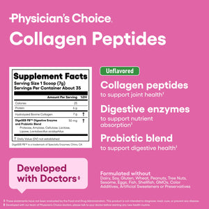 Physician's CHOICE Collagen Peptides - Hydrolyzed Protein Powder for Hair, Skin, Joints - Grass Fed, Non-GMO Physician's CHOICE buy supplements Au