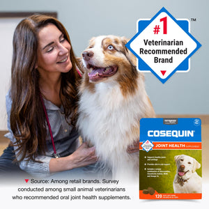 Nutramax Cosequin for Dogs Joint Health Supplement, Contains Glucosamine, Plus Chondroitin, MSM and Omega-3s, Supports Joint and Skin and Coat Health, Soft Chews, 120 Count Nutramax LaboratoriesBuy Supplements Australia