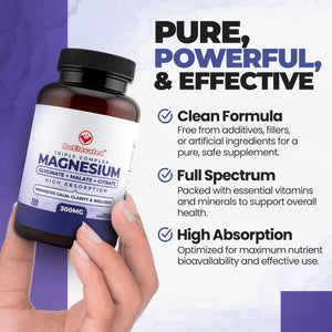 BeElevated High Absorption Triple Magnesium Complex for Sleep, Relaxation & Muscle Support – 300mg of Magnesium Glycinate, Citrate & Malate – Gentle on Stomach – Non-GMO, Vegan – 120 Capsules BeElevated buy supplements Au