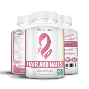 OPTML Hair and Nail Vitamins for Hair Growth and Thickness, Biotin-Infused Hair Pills, Hair Vitamins for Faster Hair Growth and Healthy Nails, for Women and Men, 60 Capsules OPTML buy supplements Au