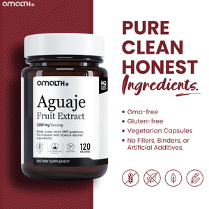 Amalth Aguaje Curves Capsule for Women 1000 mg- Extra Strength from Peru Natural Supplements- 120 Capsules Non- GMO Premium Quality Pills AMALTH buy supplements Au