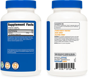 Nutricost Magnesium Glycinate Capsules (180 Capsules, 210 mg Per Serving) - Magnesium Glycinate Supplement for Gentle Absorption NutricostBuy Supplements Australia