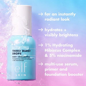 e.l.f. SKIN Holy Hydration! Thirst Burst Drops, Serum For A Radiant Complexion Instantly & Over Time, Made With Hyaluronic Acid, Vegan & Cruelty-Free e.l.f.Buy Supplements Australia