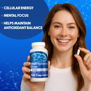 FitVitality Methylene Blue Capsules – Formulate CoQ10, PQQ, Vitamin C, L-Theanine, Cacao – 120 Vegan Capsules per Bottle – No Flavor, Easy Daily Use FitVitalityBuy Supplements Australia