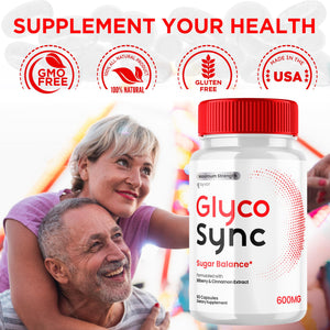 (2 Pack) Glyco Sync Capsules, Official Glyco Sync Balance Pills with All Natural Ingredients, Advanced Formula GlycoSync Joint Health and Wellness Support Max Strength for Men & Women (120 Capsules) Syvor buy supplements Au
