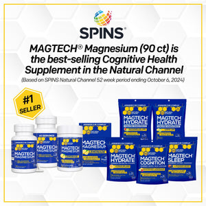 MagTech Magnesium Complex for Women & Men - 3 Forms of Magnesium: Glycinate, Magtein L-Threonate & Taurate - 200mg Chelated Complex - Support for Relaxation & Brain Health - 90 Glycinate Capsules NATURAL STACKS buy supplements Au
