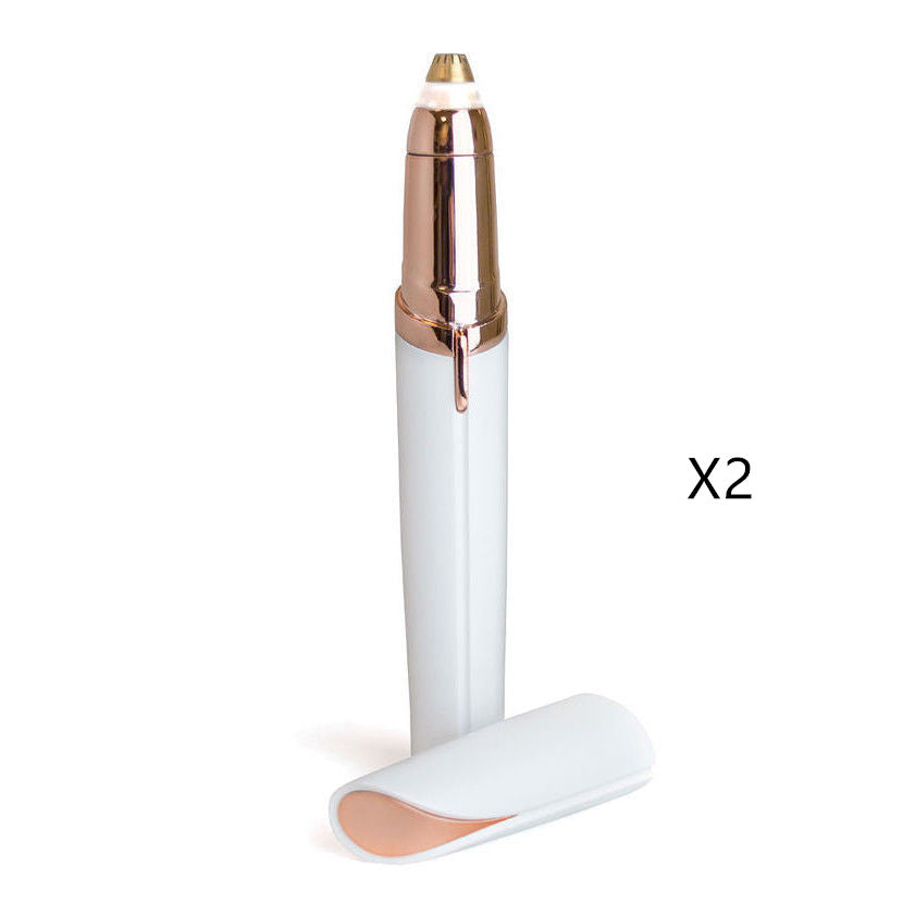 Flawlessly Brows Electric Eyebrow Remover - Painless Precision Hair Trimmer with LED Light