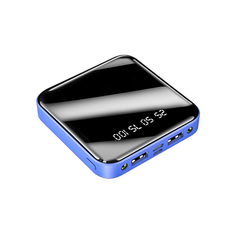 10000mAh Mini Power Bank with Mirror Digital Display - Portable Charger