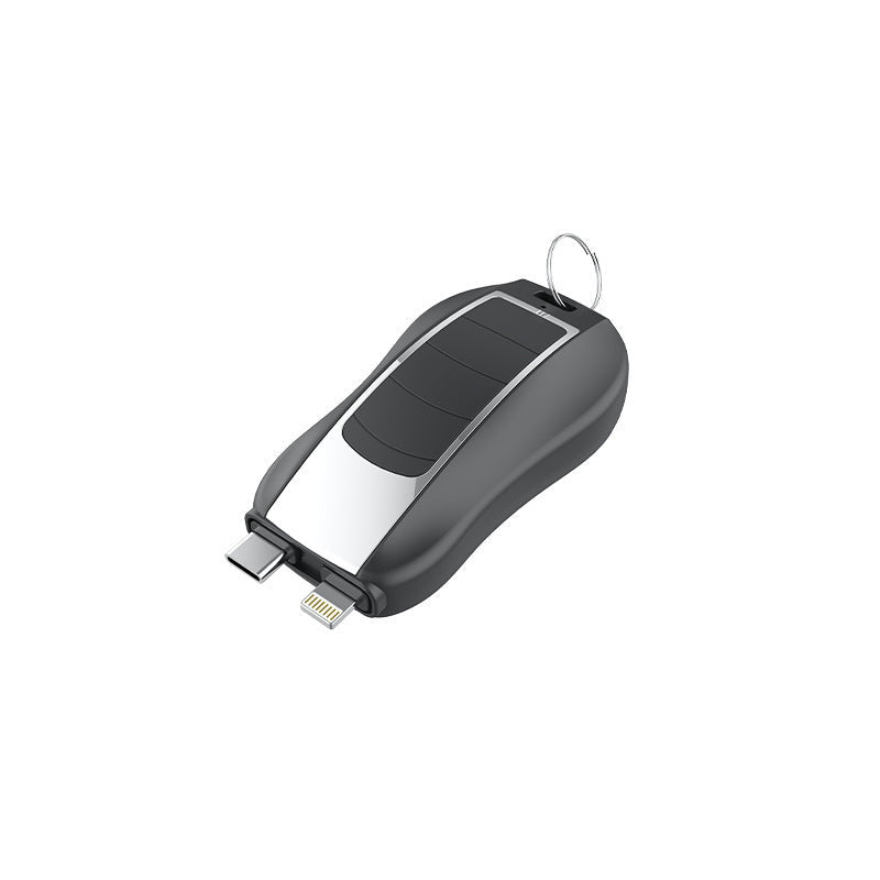 Mini Keychain Emergency Power Bank 1500mAh - Portable Charger with Type-C / Lightning