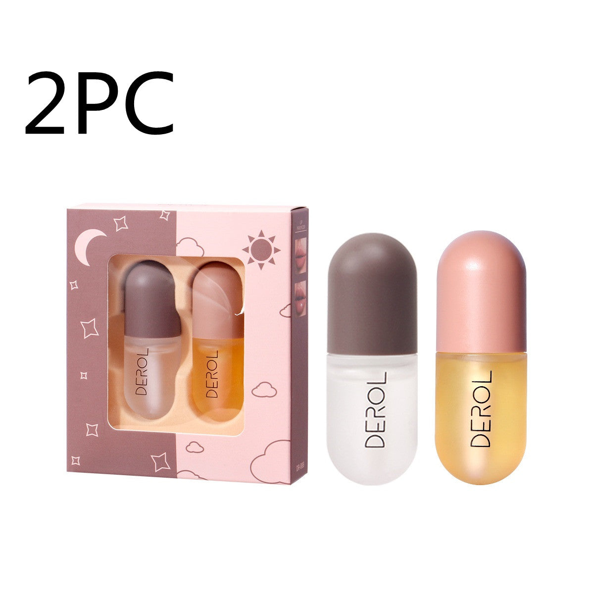 Day & Night Lip Plumper Oil - Instant Volume, Clear Gloss, Nourishing Repair 5.5ml