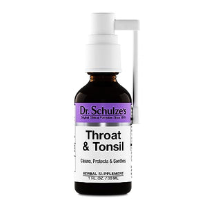 Dr. Schulze's Throat & Tonsil | Cool, Soothe & Protect | Herbal Supplement | Vegan & Koshe
