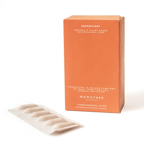 MOMOTARO APOTHECA 14 Organic Vaginal Suppositories Alternative, Fast Acting, Alleviate Dryness