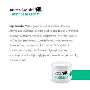 Smith Amish JointEase Soothing Cream 3 Pack (Three 4 oz Jars) with Arnica, Tea Tree, Eucalyptus, Peppermint and Rosemary Smith AmishBuy Supplements Australia