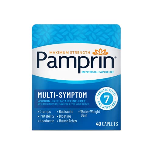 Pamprin Multi-Symptom Formula, with Acetaminophen, Menstrual Period Symptoms Relief including Cramps