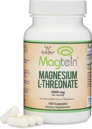 Magnesium L Threonate Capsules (Magtein) - High Absorption Supplement - Bioavailable